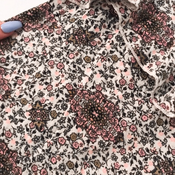 Pink and white floral crop tank top - Picture 4 of 4